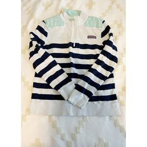 Vineyard Vines Striped Half-Zip Pullover